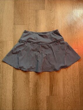 Avia Black and White Gingham Skater Skirt